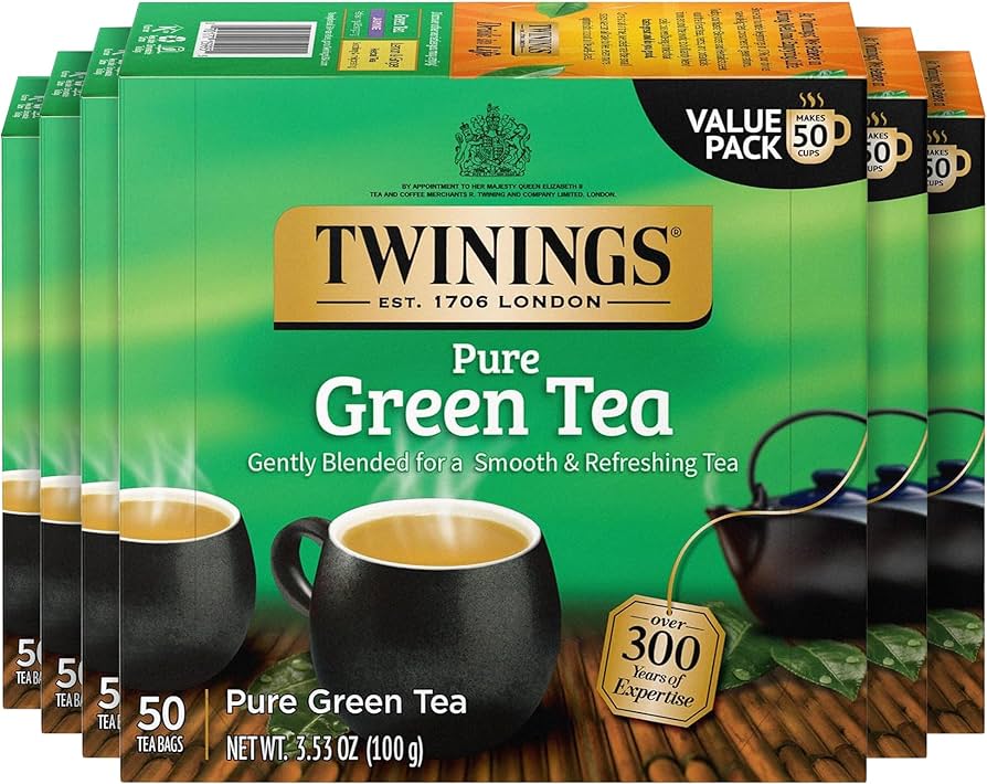 TWININGS Pure Green Tea, 50 Tea Bags