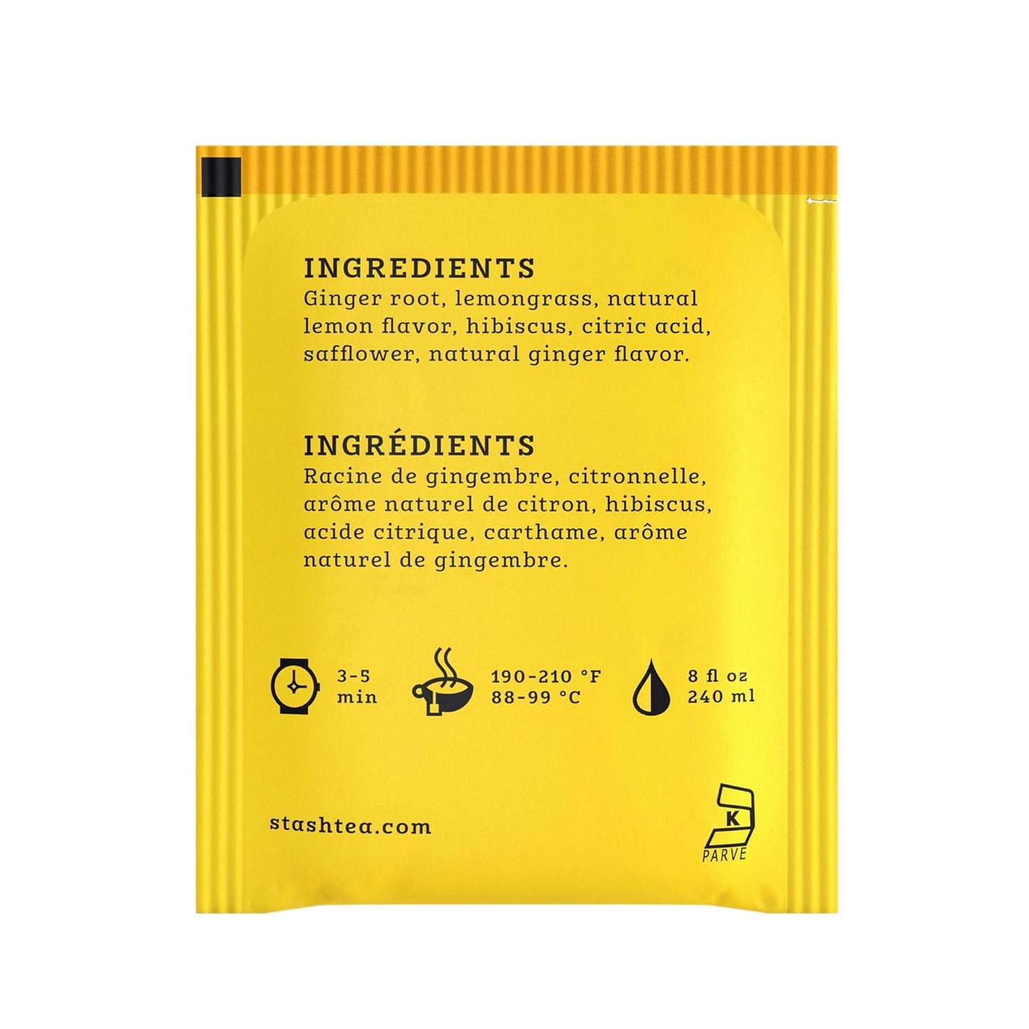 STASH HERBAL TEA Lemon Ginger Vitality, 20 Tea Bags