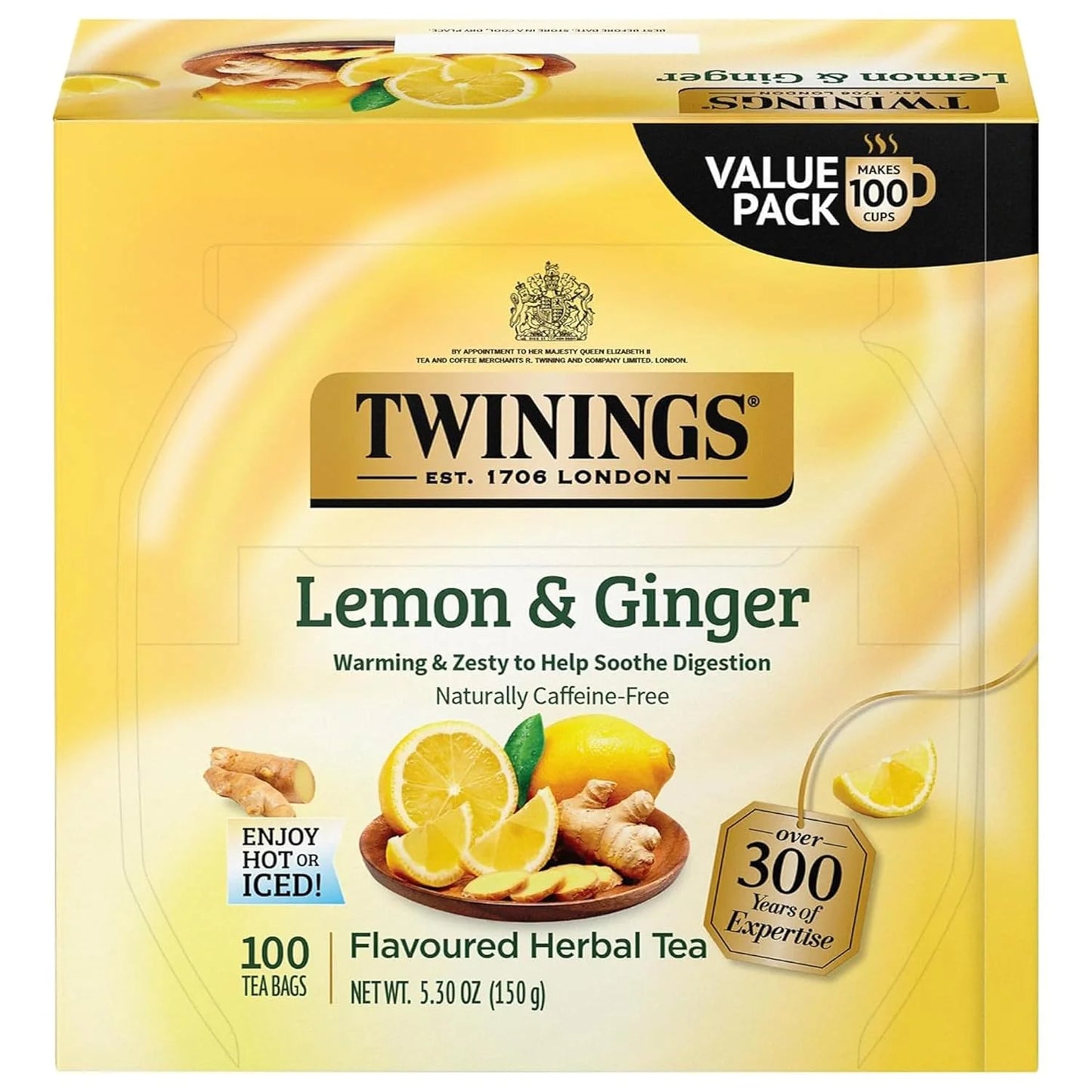 TWININGS HERBAL TEA Lemon and Ginger