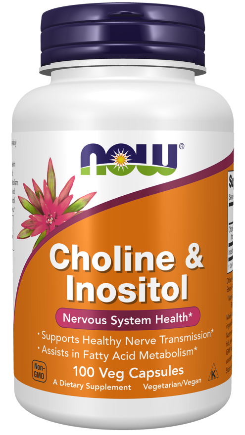 NOW Foods Choline & Inositol, 100 Veg Capsules