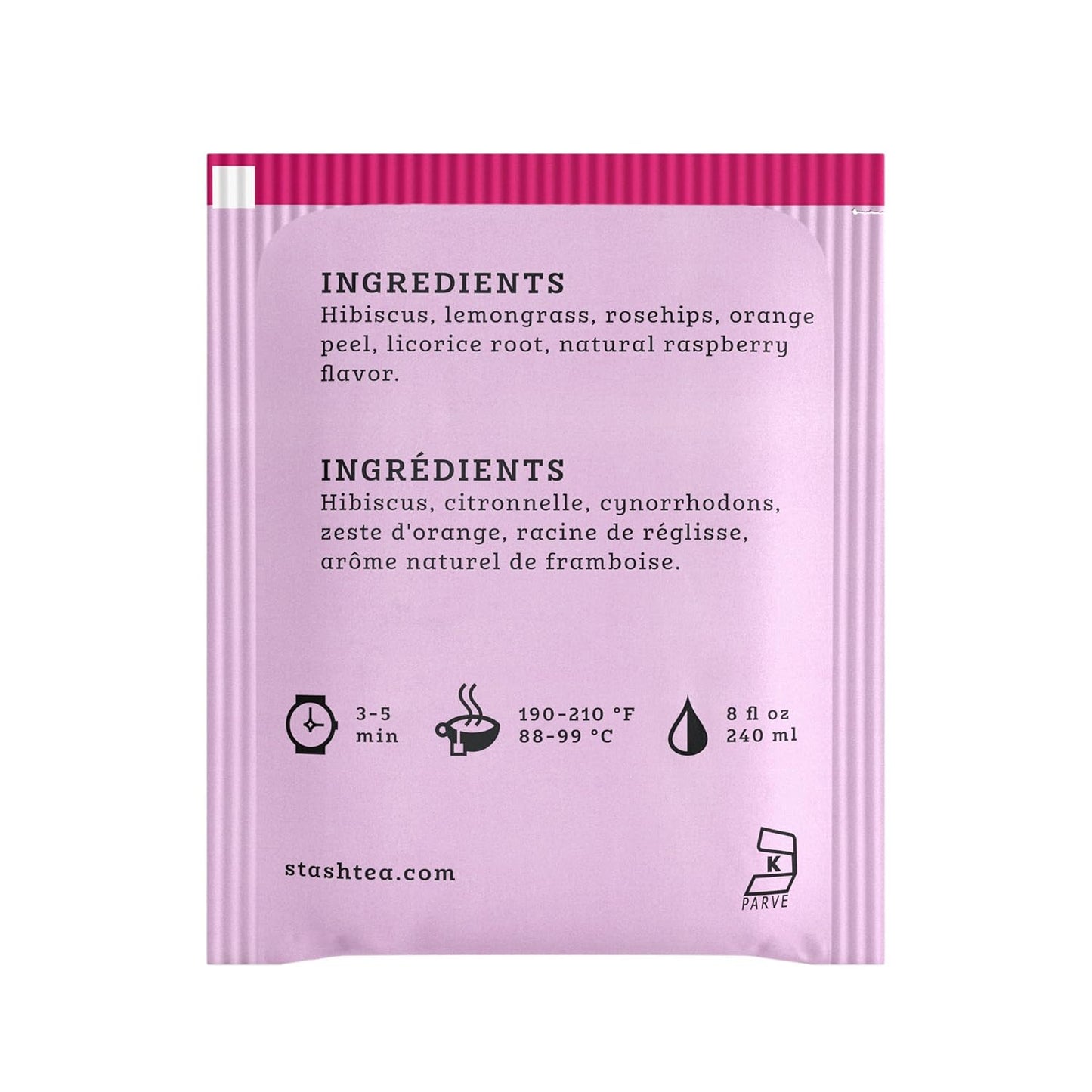 STASH HERBAL TEA Wild Raspberry Hibiscus, 20 Tea Bags