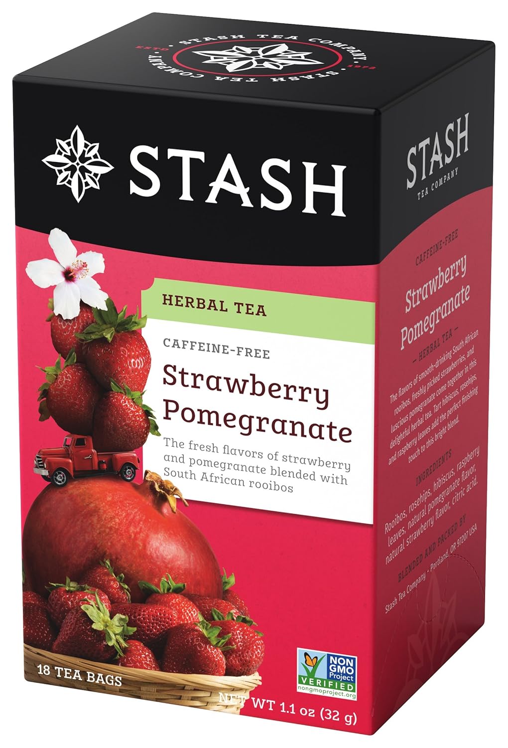 STASH HERBAL TEA Strawberry Pomegranate,18 Tea Bags