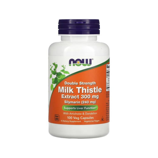 NOW Foods Double Strength, Milk Thistle, Extract 300 mg, 100 Veg Capsules