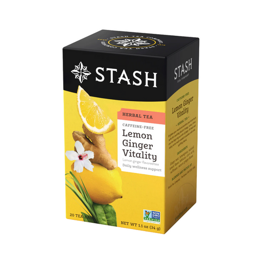 STASH HERBAL TEA Lemon Ginger Vitality, 20 Tea Bags