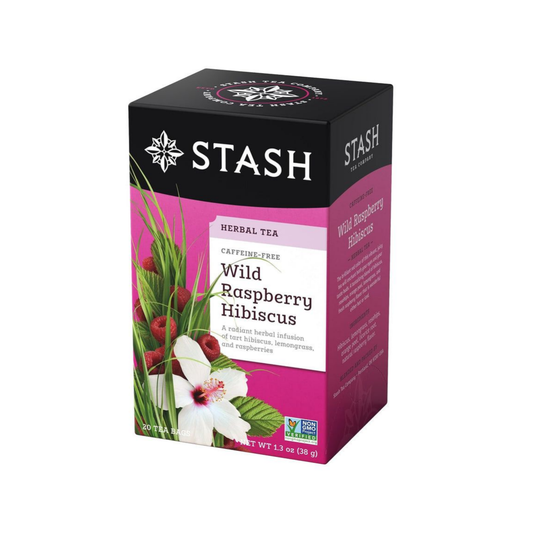 STASH HERBAL TEA Wild Raspberry Hibiscus, 20 Tea Bags