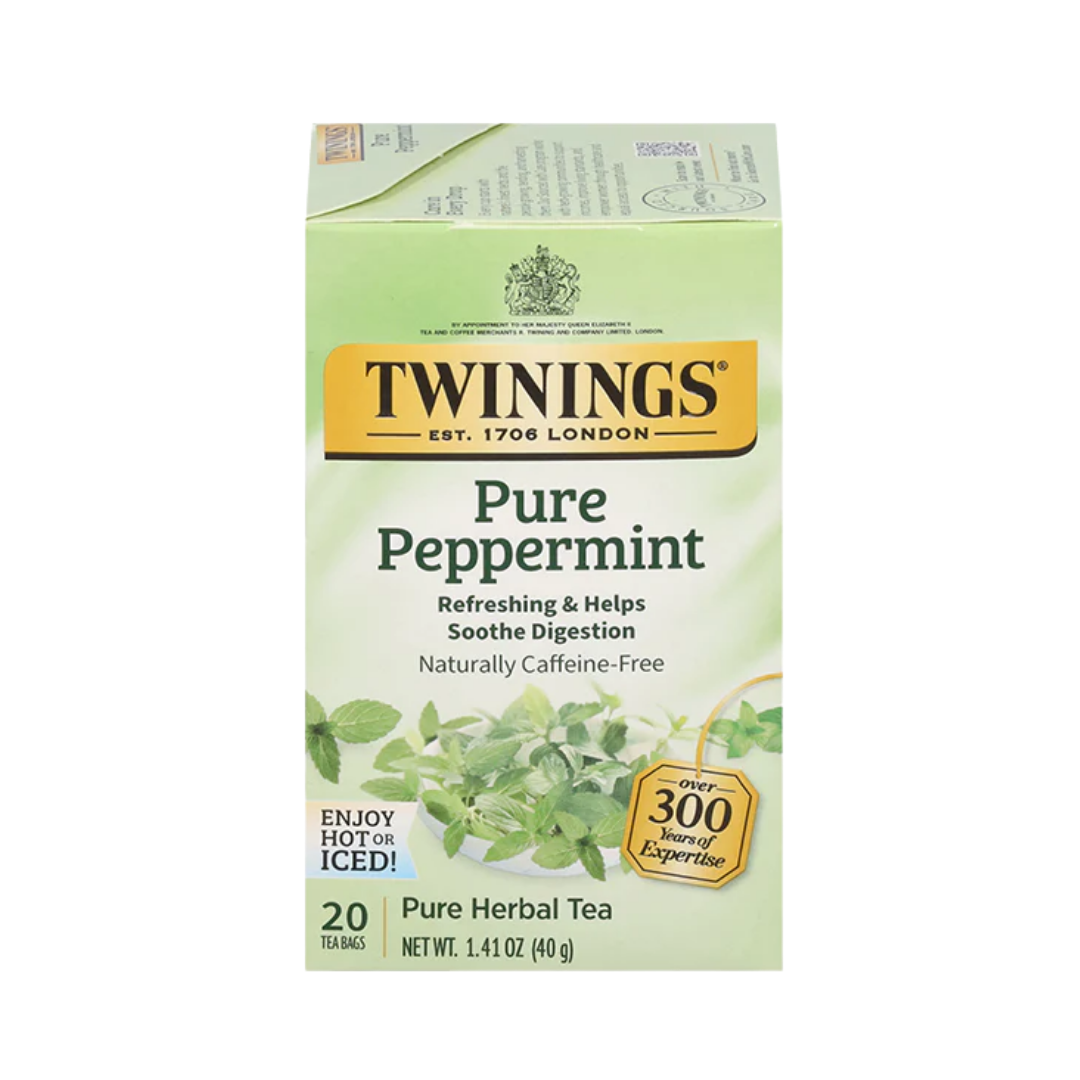 TWININGS HERBAL TEA Pure Peppermint, 20 Tea Bags
